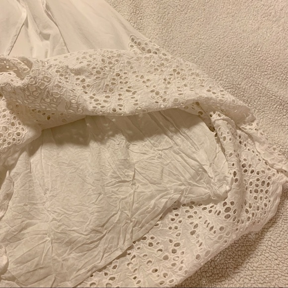 June & Hudson White Eyelet Midi Dress A Line Empire - Picture 10 of 12